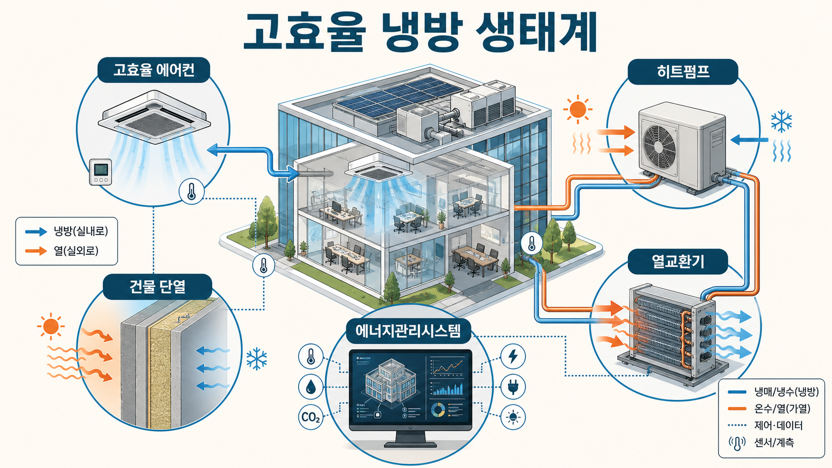 고효율 냉방 생태계 구조도