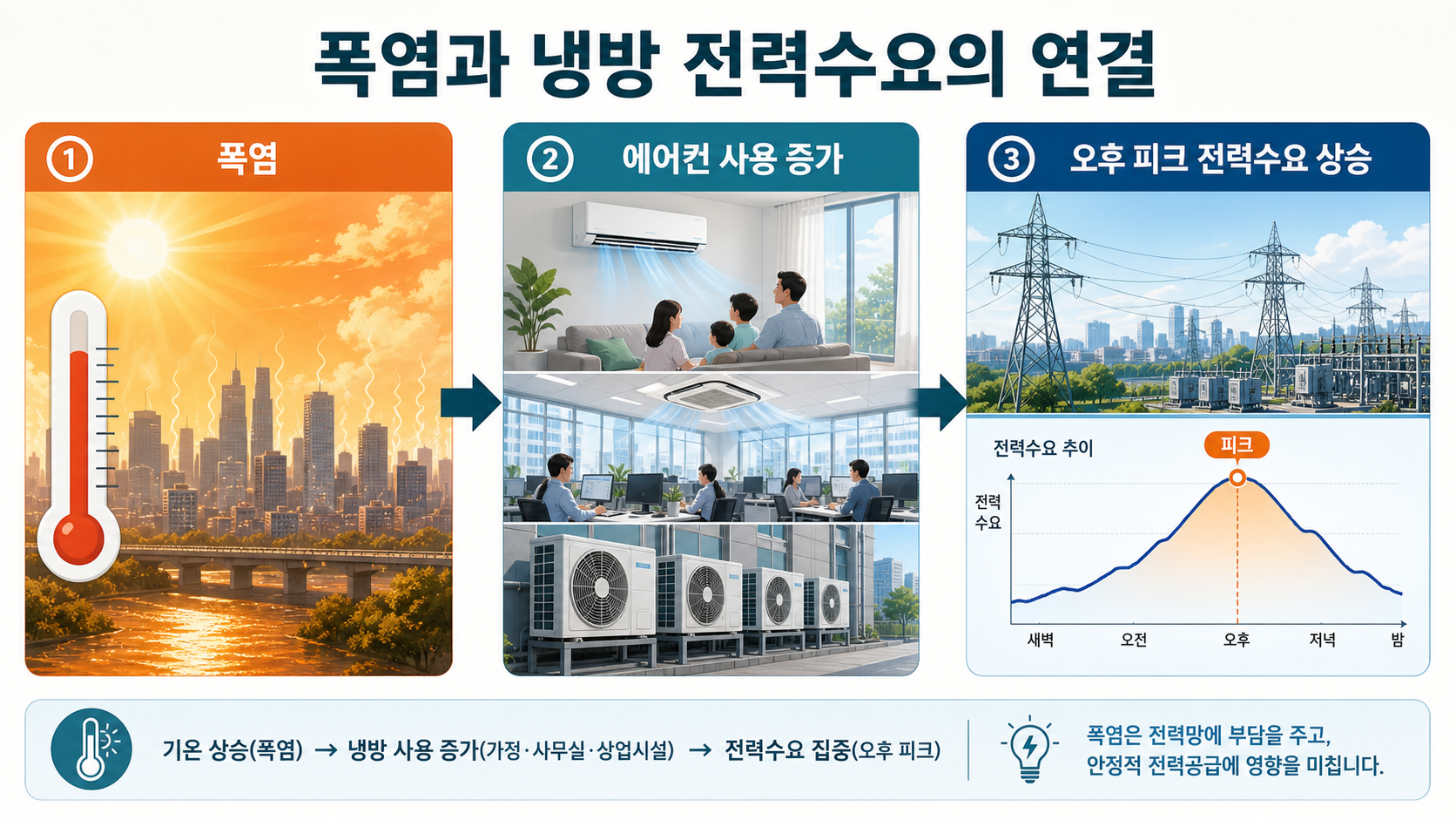 폭염과 냉방 전력수요의 연결