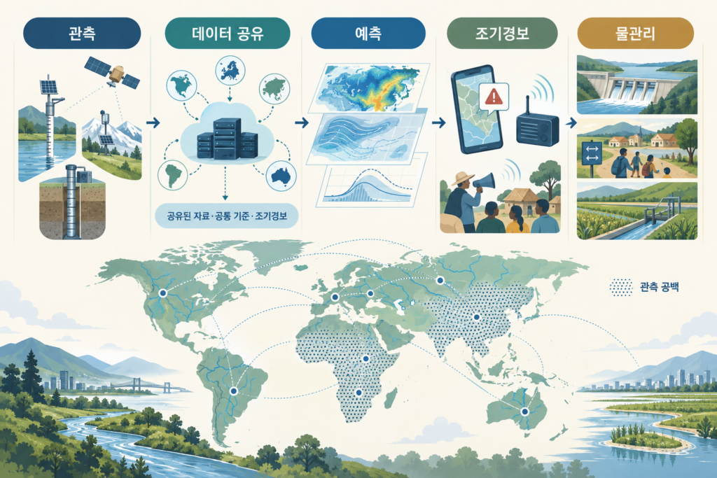 관측 데이터 공유 예측 조기경보 물관리로 이어지는 국제 수문정보 흐름