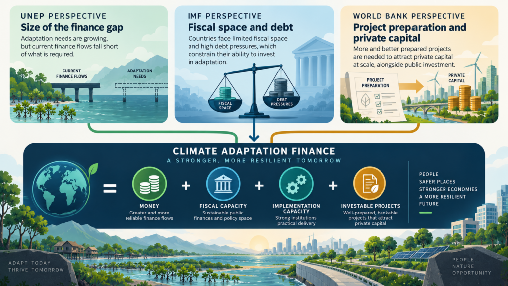UNEP IMF 세계은행 적응재정 관점 비교